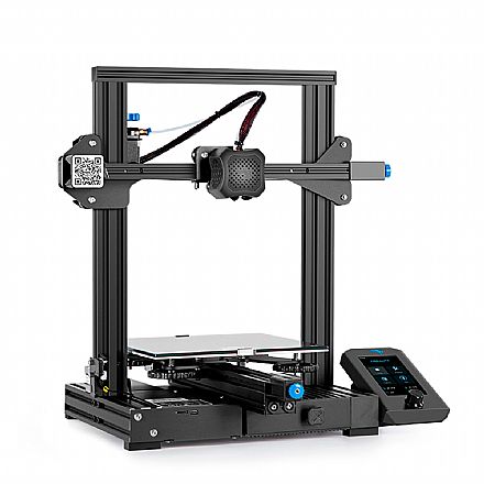 Impressora 3D Creality Ender-3 V2 - FDM - Velocidade de Impressão 100mm/s - USB e Entrada SD - Display 4,3