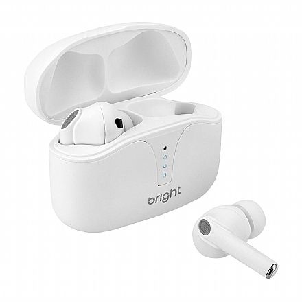 Fone de Ouvido Bluetooth Bright ANC - Case Carregador - Redução de Ruído - Branco - FN567