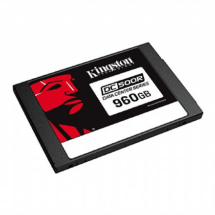 SSD 960GB Kingston DC500R - SATA - Leitura 555MBs - Gravação 525MBs - SEDC500R/960G
