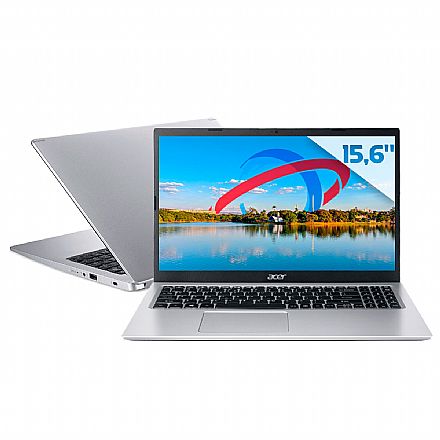 Notebook Acer Aspire 3 A315-58-573P - Intel i5 1135G7, RAM 20GB, SSD 256GB, Tela 15.6" Full HD, Windows 11 - Prata