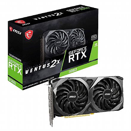 GeForce RTX 3060 12GB GDDR6 192bits - MSI Ventus 2X 12G OC - 912-V397-050