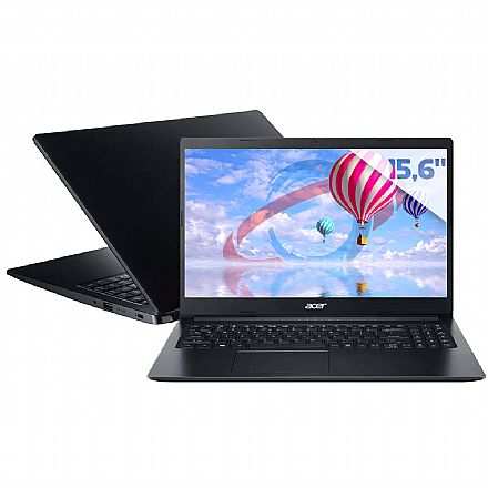 Notebook Acer Aspire A315-34-C2BV - Intel Celeron N4020, RAM 4GB, SSD 128GB, Tela 15.6", Windows 11 + Office 365 - Preto