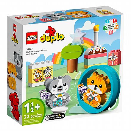 LEGO Duplo - Meu Primeiro Cachorrinho e Gatinho Com Sons - 10977