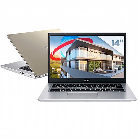 Notebook Acer Aspire A514-54G-59BT - Intel i5 1135G7, RAM 8GB, SSD 256GB, GeForce MX350, Tela 14" Full HD, Windows 11 - Gold