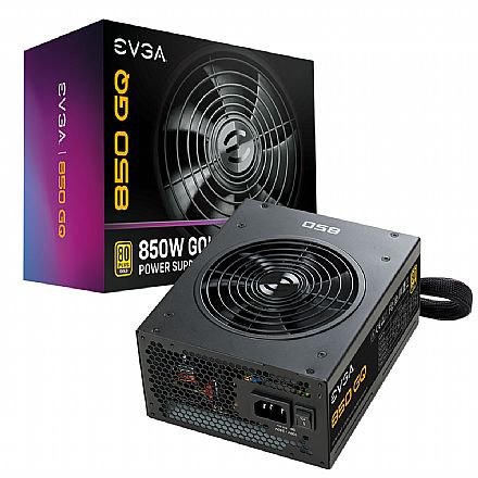 Fonte 850W EVGA 850 GQ - Semi Modular - 90% Eficiência - 80 PLUS® Gold - 210-GQ-0850-V1