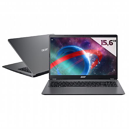 Notebook Acer Aspire 3 A315-56-3478 - Intel i3 1005G1, RAM 12GB, SSD 256GB, Tela 15.6", Windows 11 - Cinza