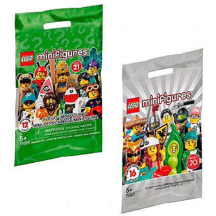 Conjunto LEGO Minifiguras - Série 20 + Série 21 - Unidades Sortidas