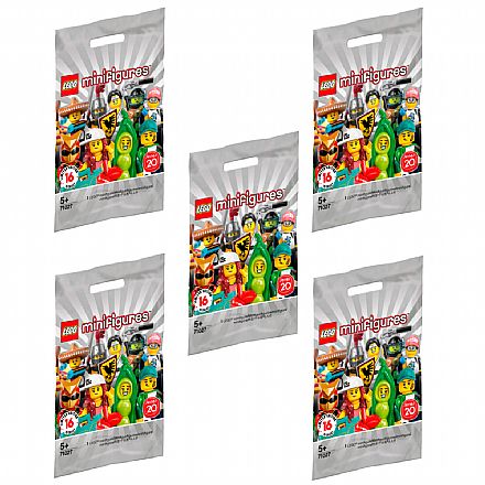 Pack 5x LEGO Minifiguras - Série 20 - Unidade Sortida - 71027