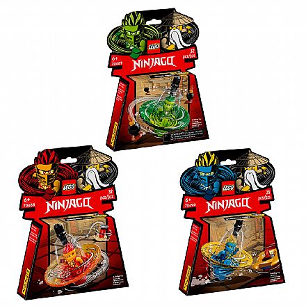Conjunto LEGO NinjaGO - Treinamento Ninja Spinjitzu do Kai + Spinjitzu do Lloyd + Spinjitzu do Jay