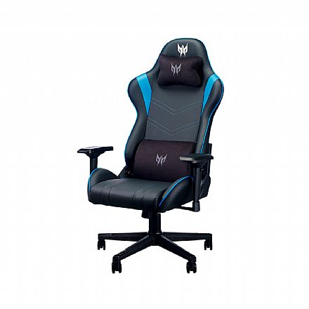 Cadeira Gamer Acer Predator Rift - Encosto Reclinável 155° - Base de Couro - Preto e Azul - PGC010