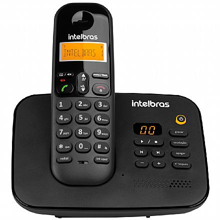 Telefone sem Fio Intelbras TS 3130 - DECT 6.0 - com Agenda e Identificador de Chamadas - Até 7 ramais - Preto