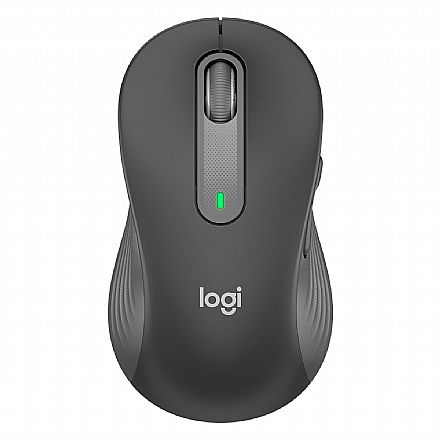 Mouse sem Fio Logitech M650 Signature L Left - Receptor USB Logi Bolt ou Bluetooth - 2000dpi - para Canhotos - Grafite - 910-006234