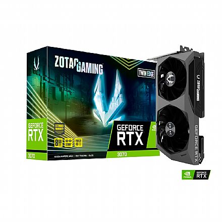 GeForce RTX 3070 8GB GDDR6 256bits - Selo LHR - Zotac Twin Edge LHR - ZT-A30700E-10PLHR