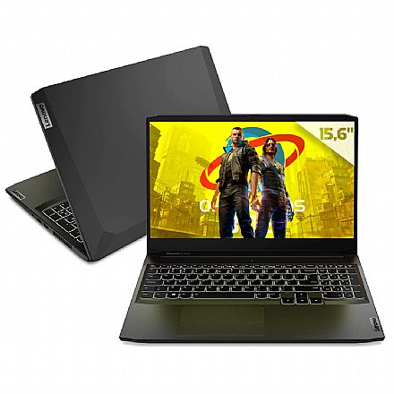Notebook Lenovo Gaming 3 - Ryzen 7 5800H, RAM 16GB, SSD 512GB, GeForce RTX 3060, Tela 15.6" Full HD, Windows 11 - 82MJ0003BR - *Liquidação peça de vitrine