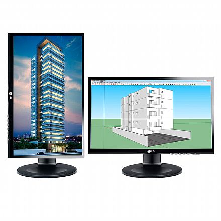 Monitor 21.5" LG 22BN550Y - Full HD IPS - Vertical - Regulagem de Altura, Rotação 90° e Inclinação - Suporte Vesa - HDMI/VGA/DisplayPort