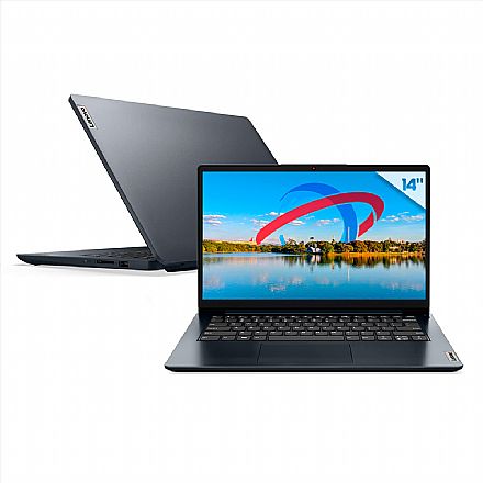 Notebook Lenovo Ideapad 1i - Intel i3 1215U, RAM 4GB, SSD 128GB, Tela 14" HD, Windows 11 - Abyss Blue - 83AF0007BR
