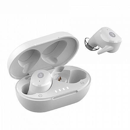 Fone de Ouvido Bluetooth Earbud Bright TWS Sport Nano - Case Carregador - Branco - FN583