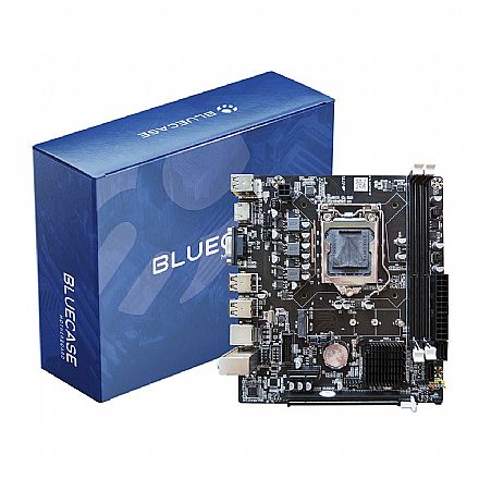 Placa Mãe Bluecase BMBH61-D2HG-M2BX - (LGA 1155 DDR3) - Chipset Intel H61 - Slot M.2 - Micro ATX