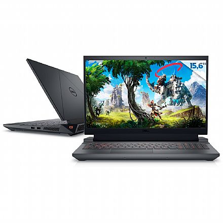 Notebook Dell Gamer G15-i1300-U10P - Intel i5 13450HX, 8GB DDR5, SSD 256GB, GeForce RTX 3050, Tela 15.6" Full HD 120Hz, Linux - Outlet