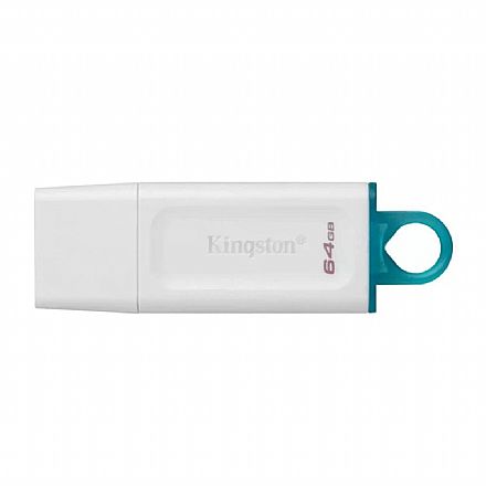 Pen Drive 64GB Kingston Exodia - USB 3.2 - Branco - KC-U2G64-5R