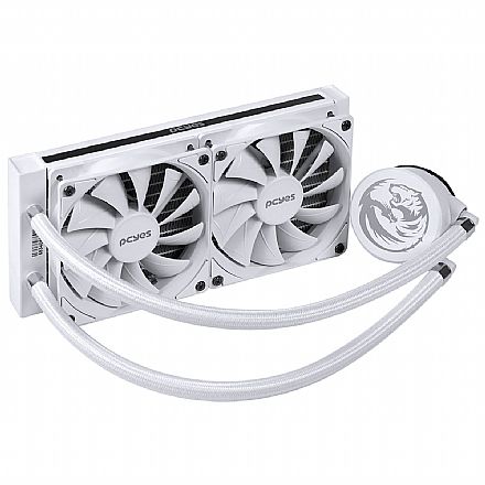 Water Cooler PCYes Sangue Frio 2 White (AMD / Intel) - 240mm - Branco - PSF2240H40WHSL