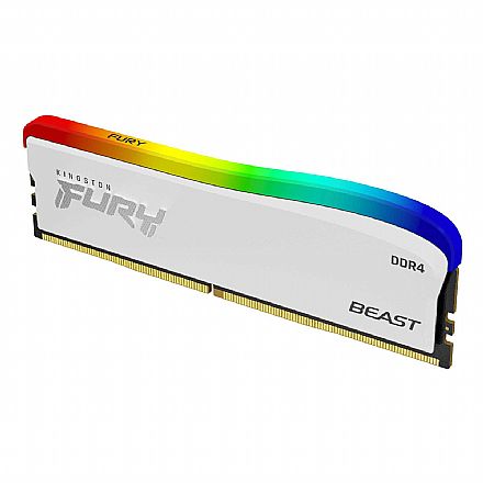 Memória 16GB DDR4 3200MHz Kingston Fury RGB Special Edition - CL16 - Branco - KF552C40BBA-16