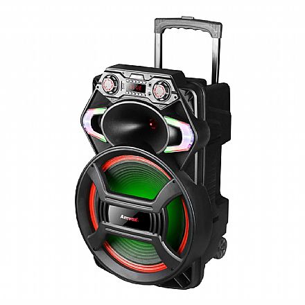 Caixa de Som Portátil Amvox Gladiador - Bluetooth - Iluminação LED - 850W RMS - Bivolt - ACA 800