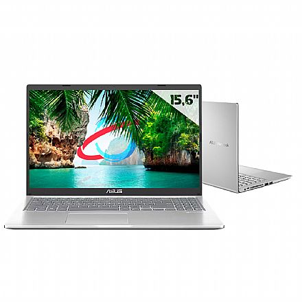 Notebook Asus Vivobook 15 X1500EA-EJ3665 - Intel i3 1115G4, RAM 4GB, SSD 256GB, Tela 15.6" Full HD, Linux - Transparent Silver