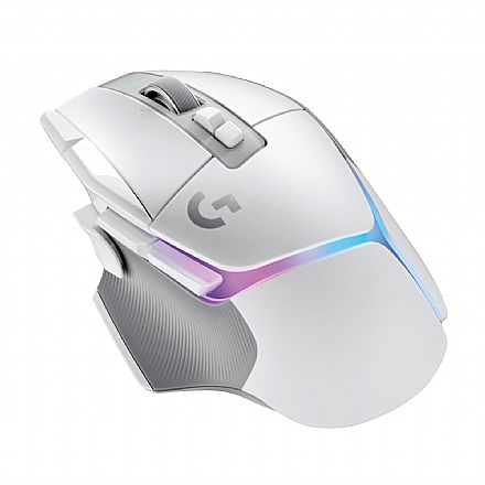 Mouse Gamer Logitech G502 X Plus - G HUB - Lightsync RGB - Sensor Hero 25K - Switches LightForce - 25600dpi - 13 Botões Programáveis - Branco - 910-006170