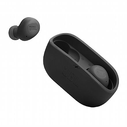 Fone de Ouvido Bluetooth Earbud JBL Wave Buds - com Microfone - com Case carregador - até 32 Horas de Bateria - JBLWBUDSBLK