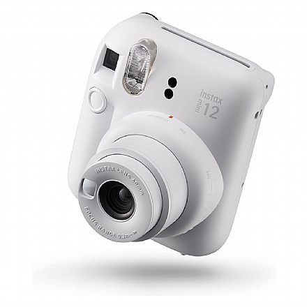 Câmera Instantânea Fujifilm Instax Mini 12 - Imagens luminosas com Exposição Automática - Lente 60mm - Branco - MINI12-CW-CH-WW