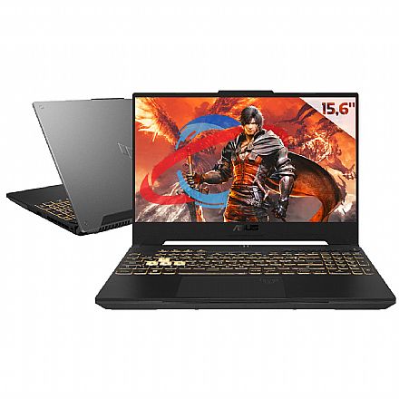Notebook Asus TUF FX507ZC4-HN100 Gaming - Intel i5 12500H, 8GB, SSD 512GB, GeForce RTX 3050, Tela 15.6" 144Hz, Linux - Mecha Gray