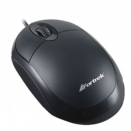 Mouse USB Fortrek OM-101 - 800dpi - Cabo 1,2 metros - Preto