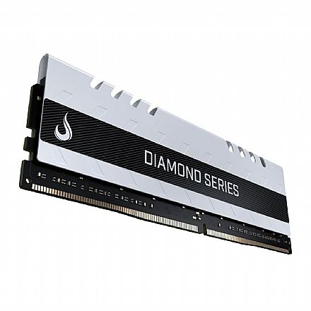 Memória 16GB DDR4 3200MHz Rise Mode Diamond - CL22 - com Dissipador - Branco - RM-D4-16G-3200D