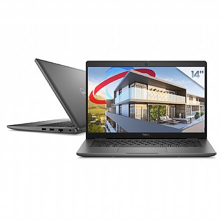 Notebook Dell Latitude 14 3440 - Intel i5 1235U, RAM 8GB, SSD 256GB, Tela 14" Full HD, Rede RJ45, Linux - Preto - Outlet