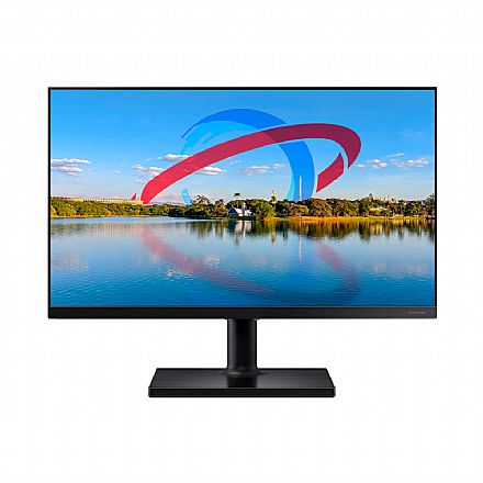 Monitor 24" Samsung LF24T450FQLMZD - Full HD - Painel IPS - 75Hz - Regulagem de Altura e Rotação - HDMI/DisplayPort