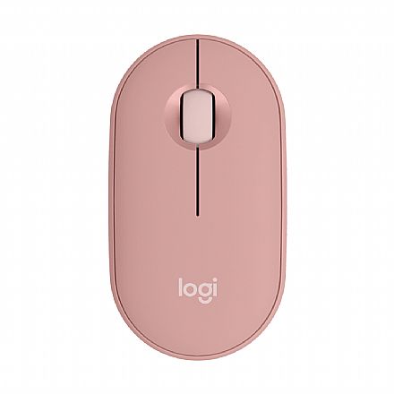 Mouse sem Fio Logitech Pebble 2 M350s - Bluetooth - Easy-Switch - 4000dpi - Rosa - 910-007048
