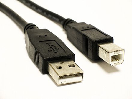 Cabo USB para Impressora - AM/BM - Versão 2.0 High Speed - 3 metros - Com Filtro