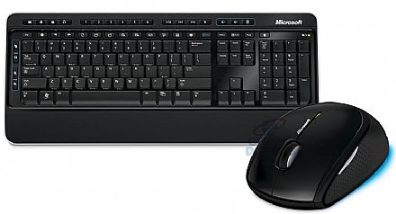 Kit Teclado e Mouse sem Fio Microsoft Desktop 3000 - BlueTrack Technology® - MFC-00006