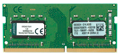 Memória SODIMM 4GB DDR4 2400MHz Kingston para Notebook KVR24S17S6