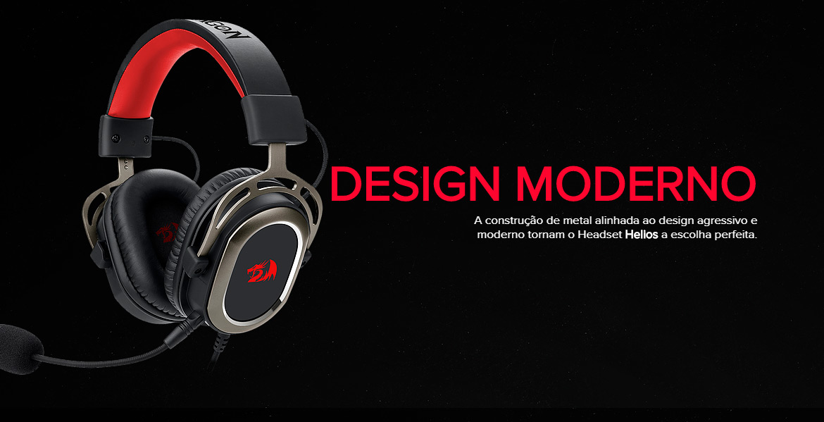 Headset Gamer Redragon Helios H710 - com Controle de Volume e Microfone -  USB - Conector P2 - Compatível com PC / PS4 / PS3 - Oficina dos Bits