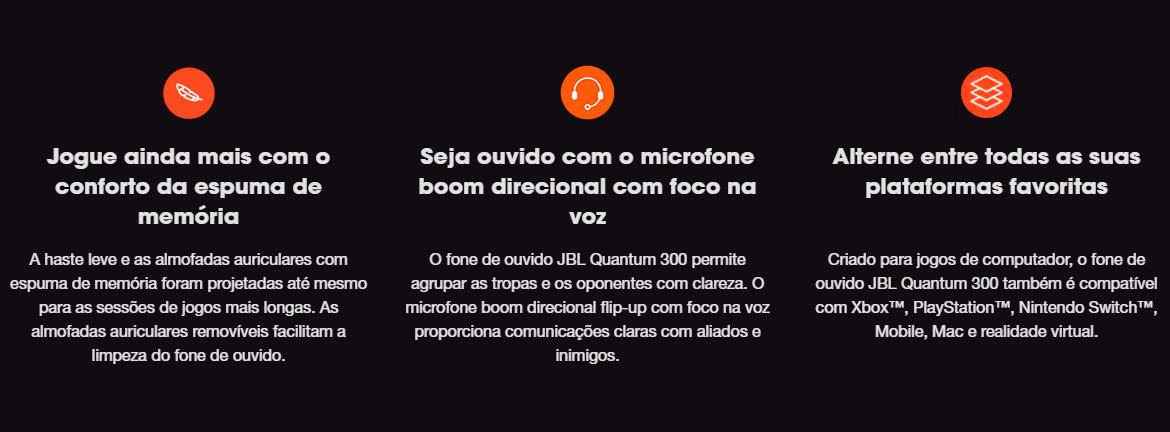 Headset Gamer JBL Quantum 300 - para Console e PC - Conector P2 e USB -  Preto - JBLQUANTUM300BLK JBL JBLQUANTUM300BLK - Oficina dos Bits Fone de  Ouvido