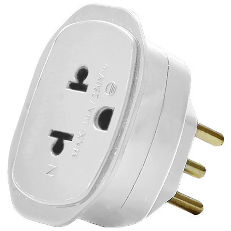 Adaptador de Tomada 2P+T Legrand Daneva - Tomada Padrão Novo - 10A - Branco - DN1662