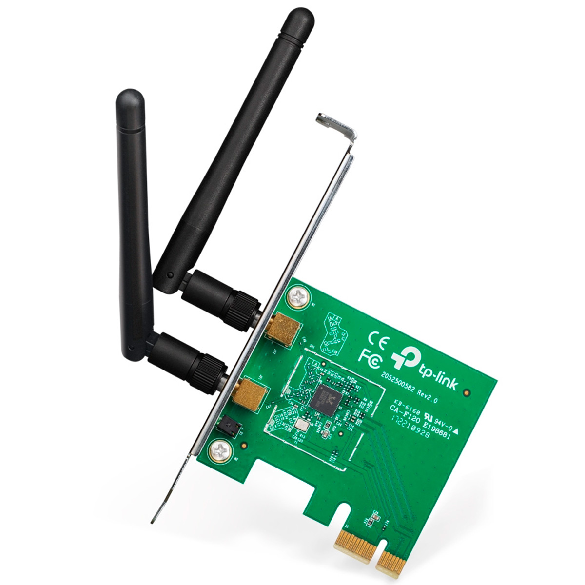 Placa de Rede Wi-Fi PCI Express TP-Link TL-WN881ND - 300Mbps - 2 Antenas - Acompanha espelho Low Profile