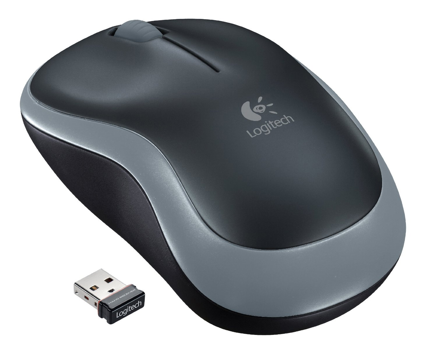Mouse sem Fio Logitech Wireless M185 - 2.4GHz - Cinza - 910-002225