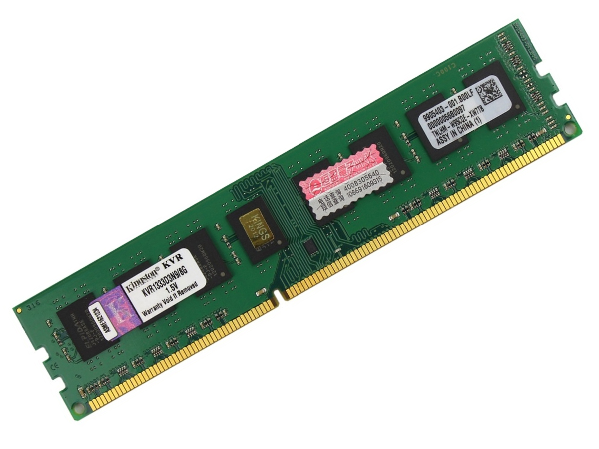 Memória 8GB DDR3 1333MHz Kingston - KVR1333D3N9/8G