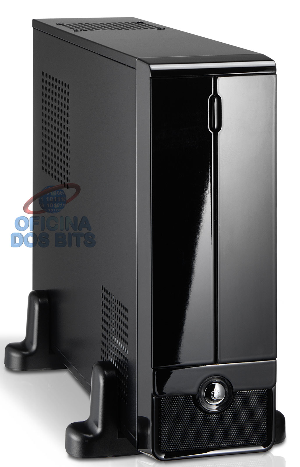 Gabinete Slim K-Mex CM-9I8A - Micro-ATX - Preto Piano - com fonte