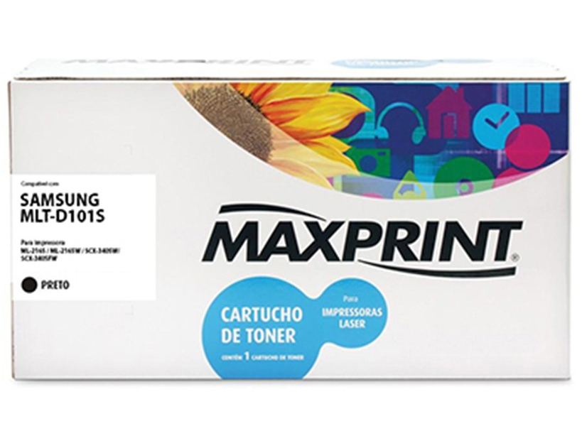 Toner compatível Samsung MLT-D101S Preto - Maxprint 5612603 - Para ML-2165, ML-2165W, SCX-3405W, SCX-3405W