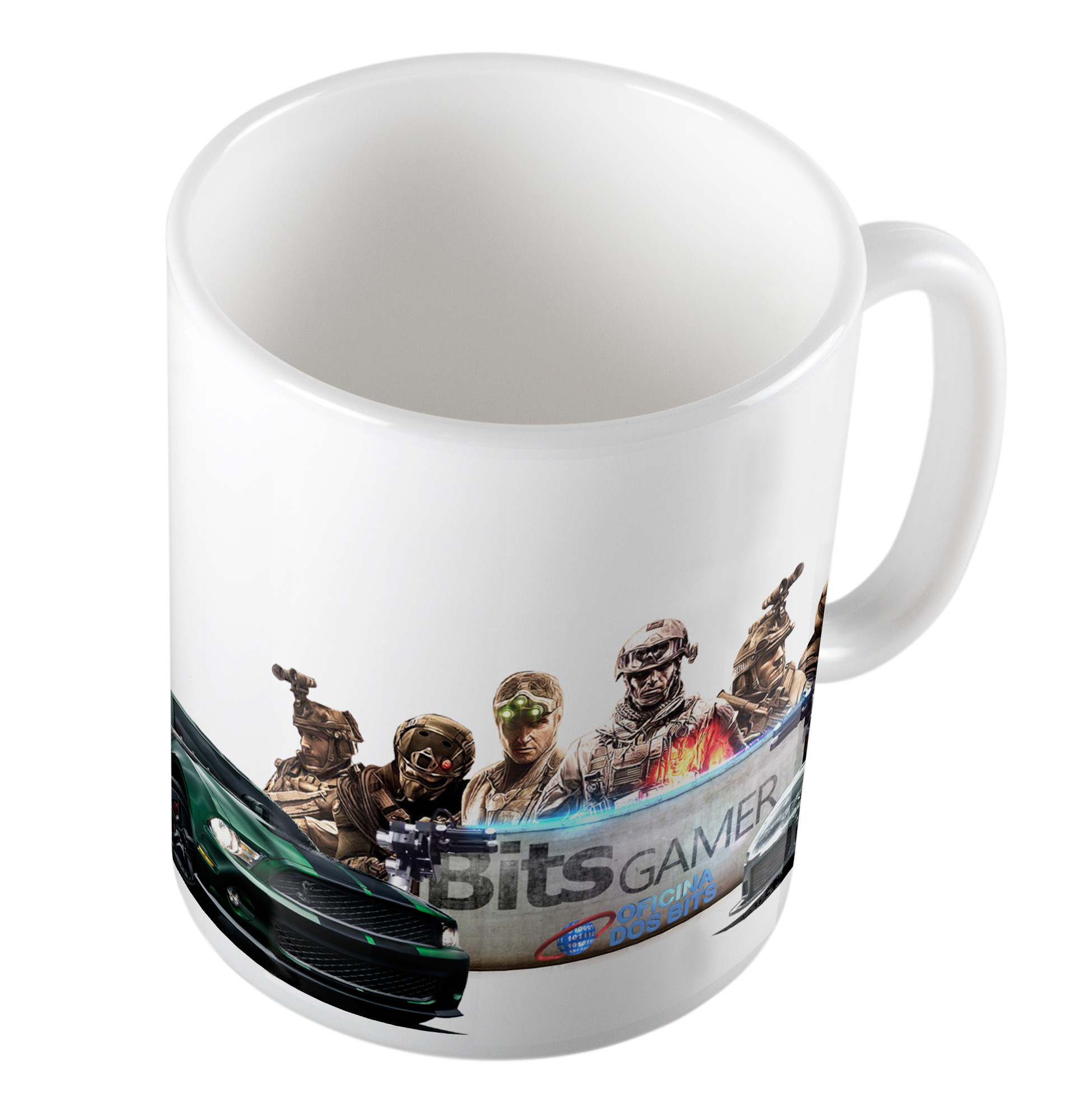 Caneca de porcelana - Bits Gamer