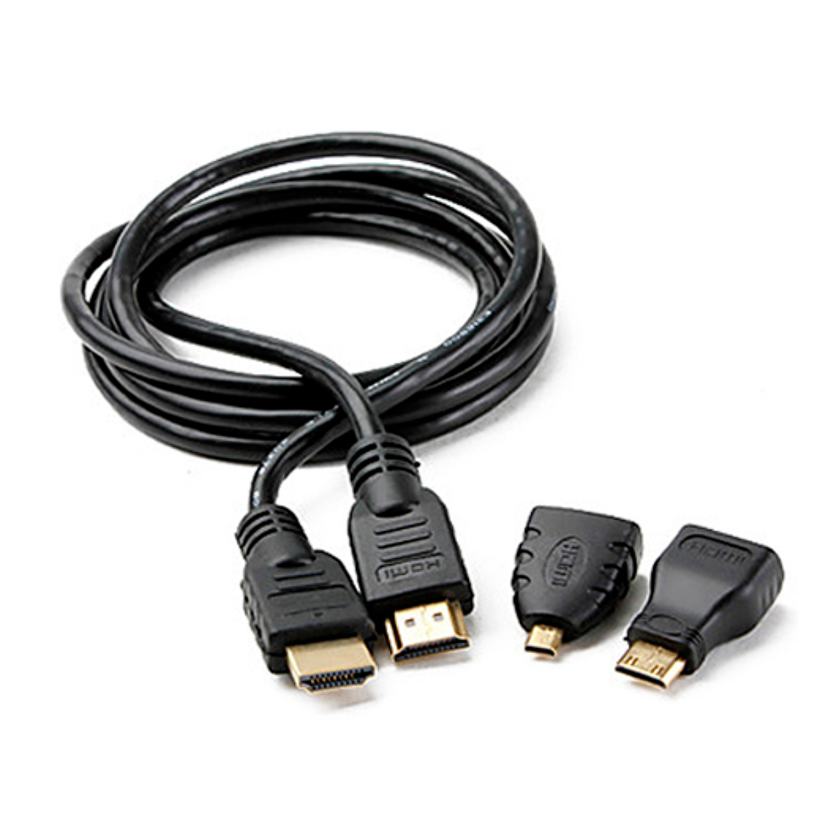 Cabo Conversor HDMI para Mini HDMI, Micro HDMI - 1,8 metros - Kit HDMI 3 em 1 - CB126
